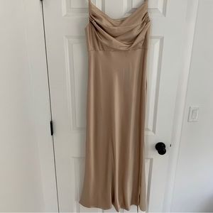 Revelry champagne gold dress size 8.